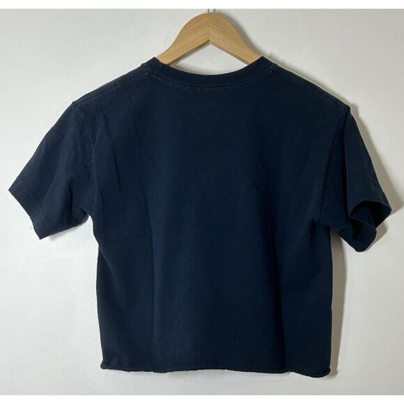 J Galt Shirt Womens One Size Flower Embroidered Crop Top Made USA Tee - Picture 2 of 3